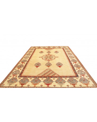Tappeto Kazak Fine Pakistan marrone verde 273x362