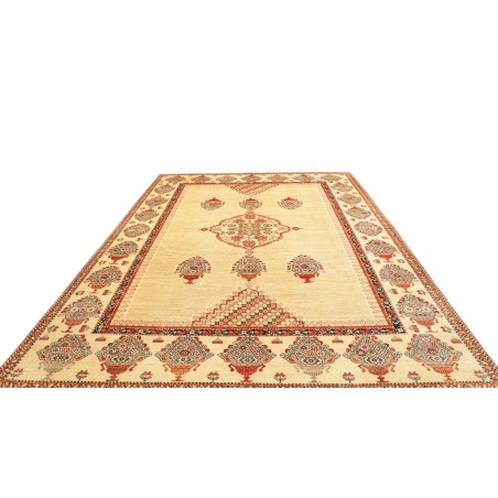 Tappeto Kazak Fine Pakistan marrone verde 273x362