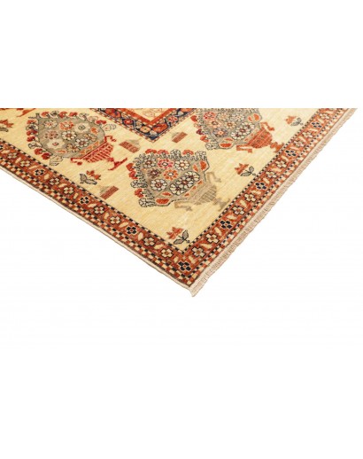 Tappeto Kazak Fine Pakistan marrone verde 273x362