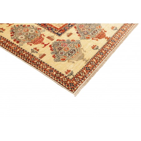 Tappeto Kazak Fine Pakistan marrone verde 273x362