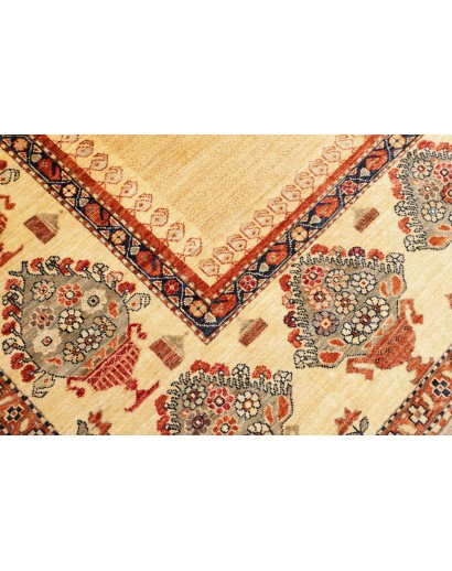 Tappeto Kazak Fine Pakistan marrone verde 273x362
