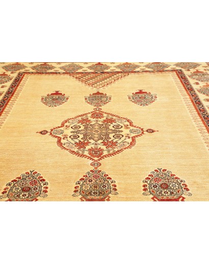 Tappeto Kazak Fine Pakistan marrone verde 273x362