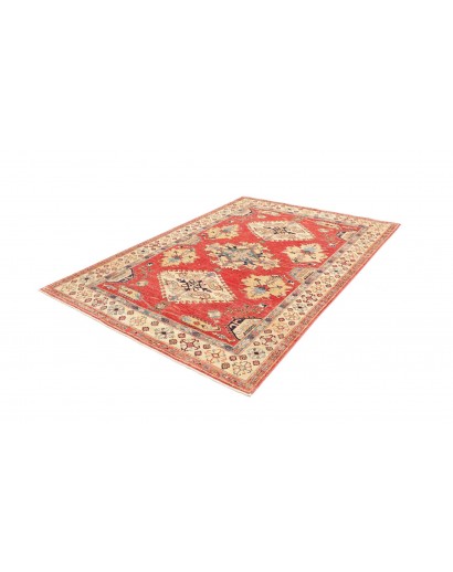 Tappeto Kazak Fine Pakistan marrone giallo 171x239