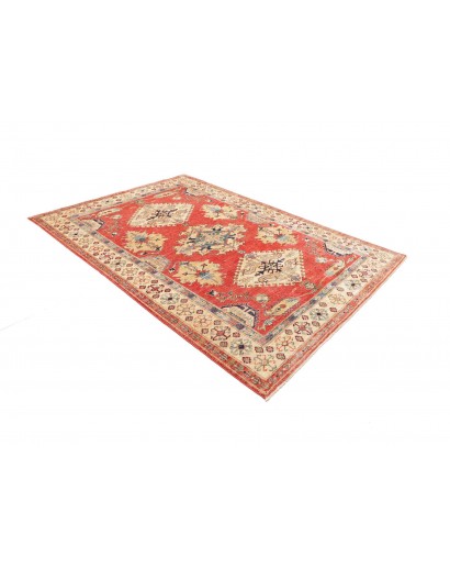 Tappeto Kazak Fine Pakistan marrone giallo 171x239