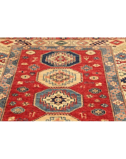 Tappeto Kazak Fine Pakistan marrone grigio 148x191