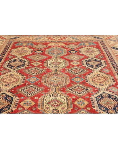 Tappeto Kazak Fine Pakistan marrone grigio 268x370