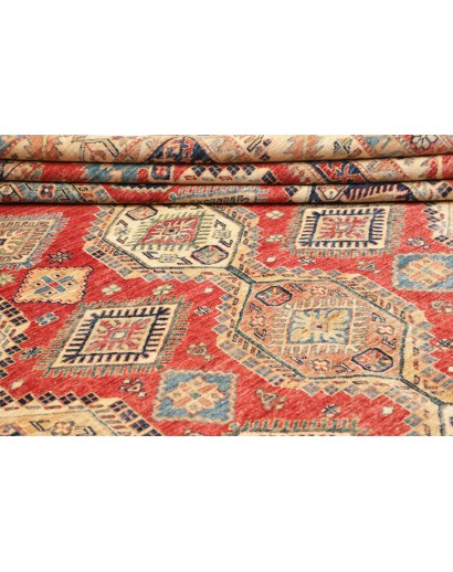 Tappeto Kazak Fine Pakistan marrone grigio 268x370