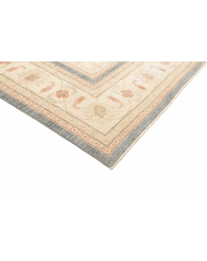 Tappeto Bakhteari Pakistan bianco azzurro 302x392