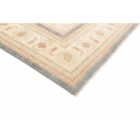Tappeto Bakhteari Pakistan bianco azzurro 302x392