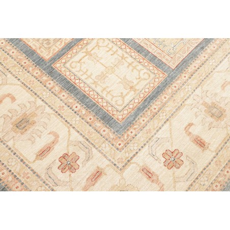 Tappeto Bakhteari Pakistan bianco azzurro 302x392