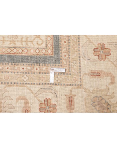 Tappeto Bakhteari Pakistan bianco azzurro 302x392