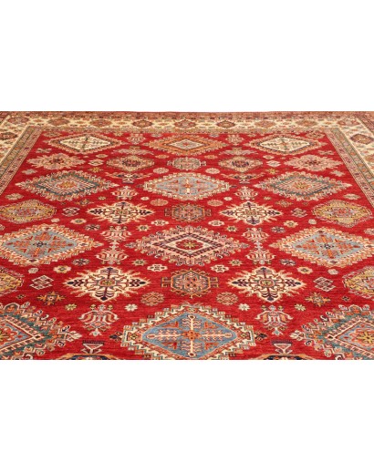 Tappeto Kazak Fine Pakistan marrone grigio 297x410