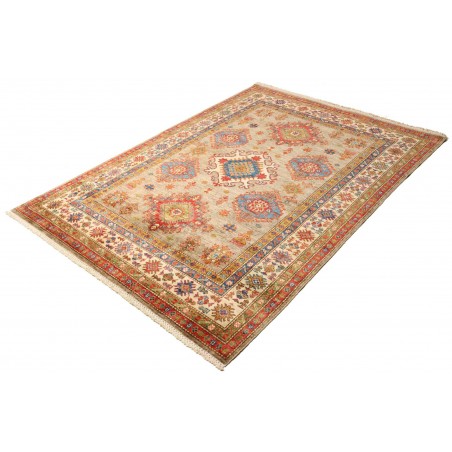 Tappeto Kazak Fine Pakistan arancione giallo 145x203
