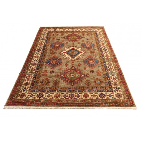 Tappeto Kazak Fine Pakistan arancione giallo 145x203