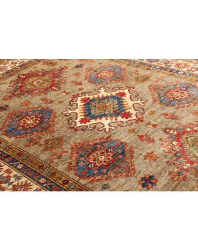 Tappeto Kazak Fine Pakistan arancione giallo 145x203