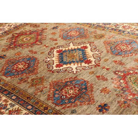 Tappeto Kazak Fine Pakistan arancione giallo 145x203