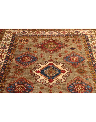 Tappeto Kazak Fine Pakistan arancione giallo 145x203