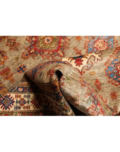 Tappeto Kazak Fine Pakistan arancione giallo 145x203