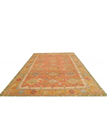 Tappeto Kazak Fine Pakistan marrone verde 262x356