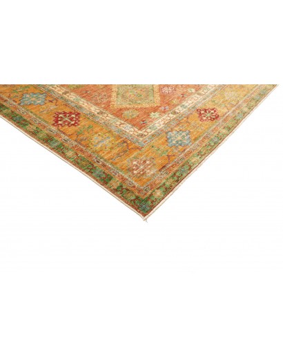 Tappeto Kazak Fine Pakistan marrone verde 262x356