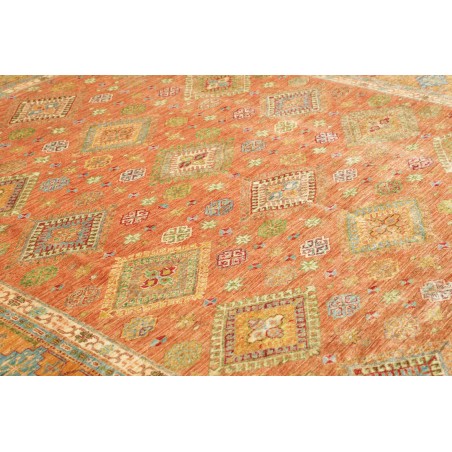 Tappeto Kazak Fine Pakistan marrone verde 262x356