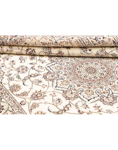 Tappeto Nain 6La Persia bianco azzurro 160x245
