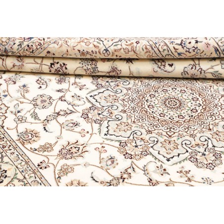 Tappeto Nain 6La Persia bianco azzurro 160x245
