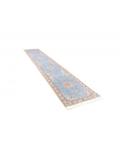 Tappeto Nain 6La Persia bianco blu 85x440