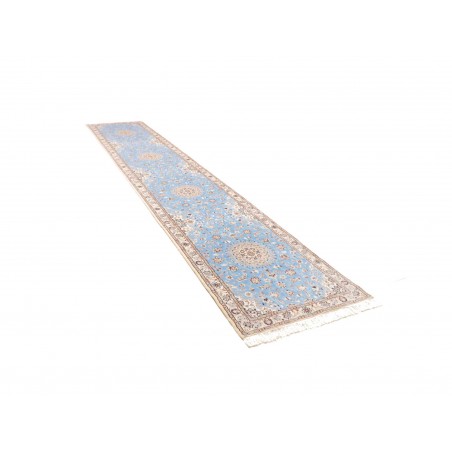 Tappeto Nain 6La Persia bianco blu 85x440