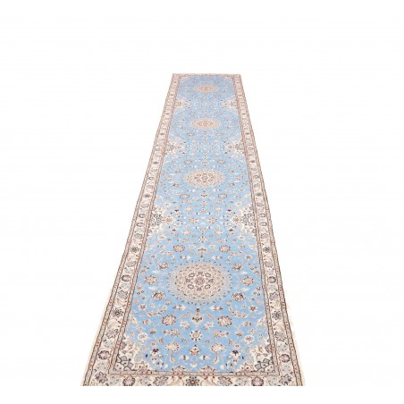 Tappeto Nain 6La Persia bianco blu 85x440