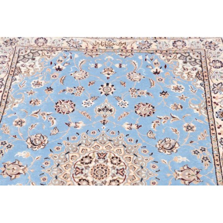 Tappeto Nain 6La Persia bianco blu 85x440