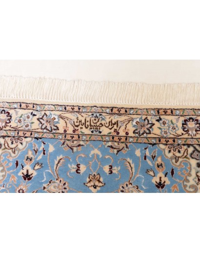 Tappeto Nain 6La Persia bianco blu 85x440