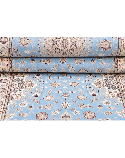 Tappeto Nain 6La Persia bianco blu 85x440