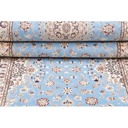 Tappeto Nain 6La Persia bianco blu 85x440