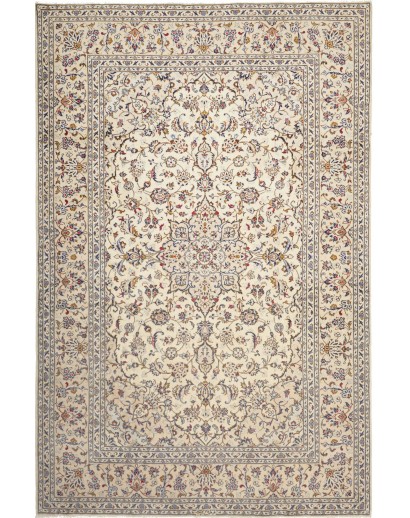 Tappeto Kashan Persia beige verde 194x300