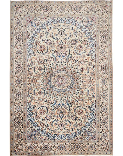 Tappeto Nain Kashmar Persia beige bianco 196x302