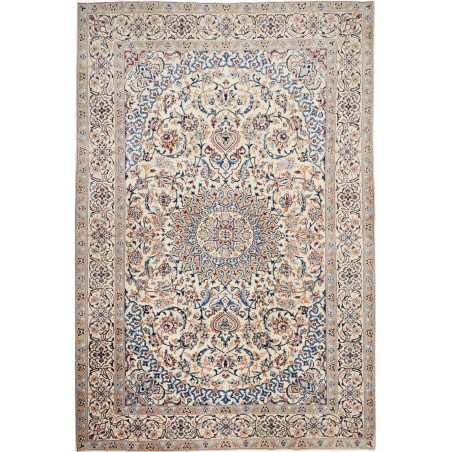 Tappeto Nain Kashmar Persia beige bianco 196x302