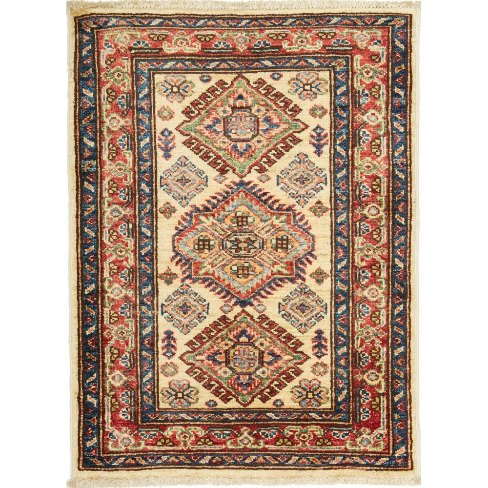 Tappeto Kazak Fine Pakistan marrone grigio 64x90 Tappeto Kazak Fine Pakistan marrone grigio 64x90