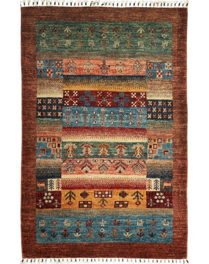 Tappeto Fun Collection Pakistan verde arancione 100x153