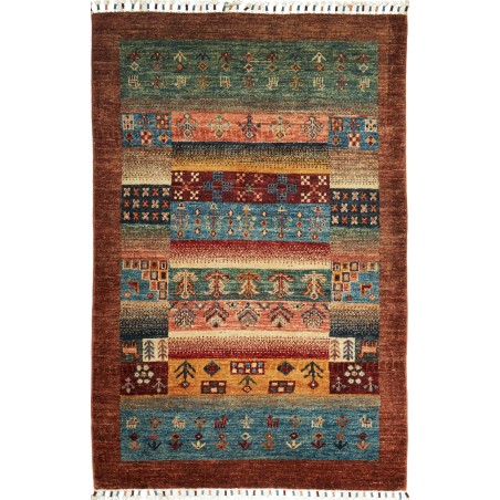 Tappeto Fun Collection Pakistan verde arancione 100x153