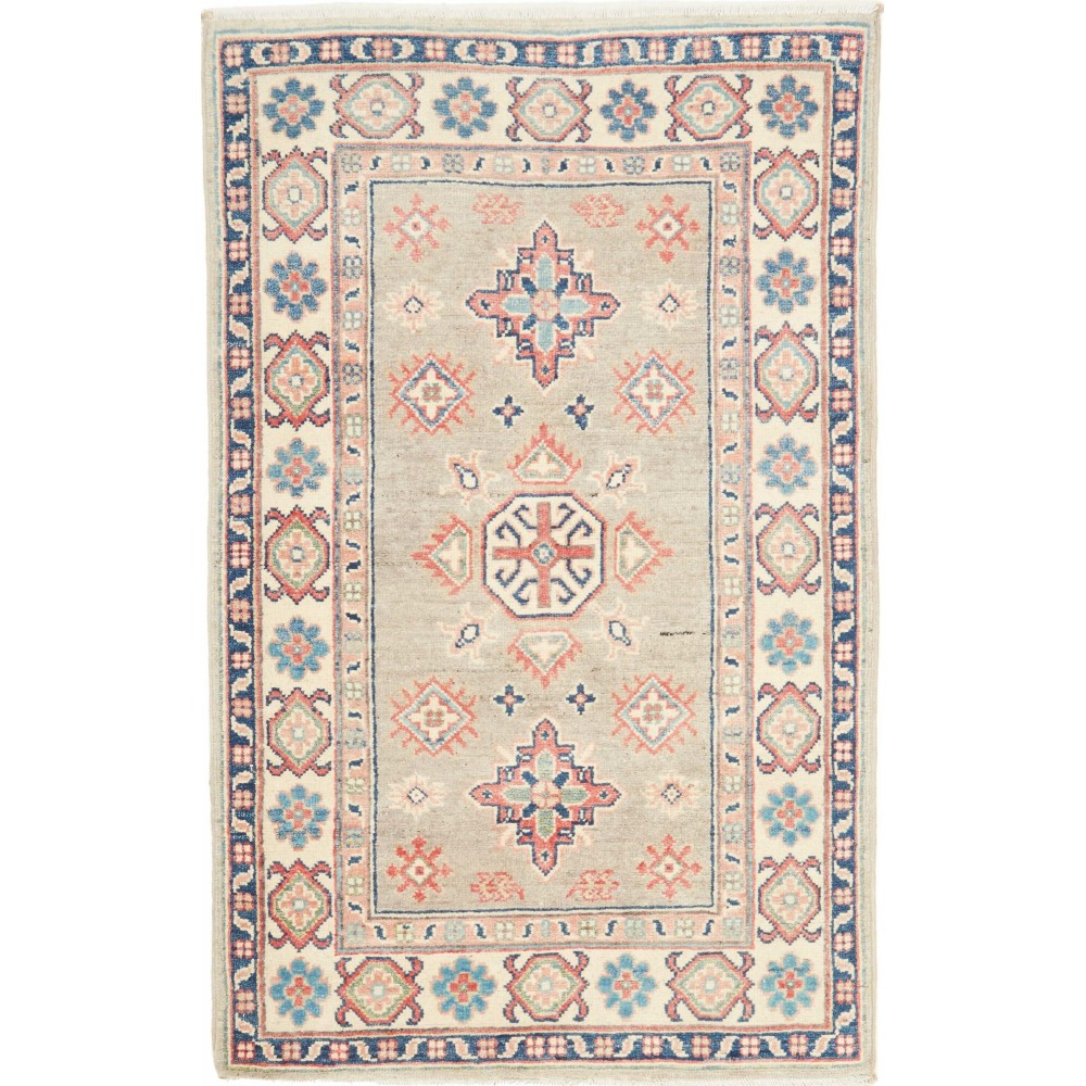 Tappeto Kazak Afghanistan bianco 79x125 Tappeto Kazak Afghanistan bianco 79x125