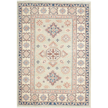 Tappeto Kazak Afghanistan bianco azzurro 84x121