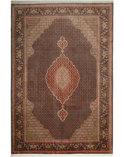 Tappeto Tabriz 50 Raj Mahi Persia azzurro bianco 203x300