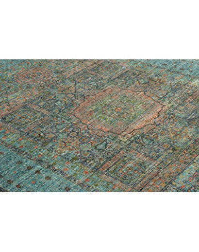 Tappeto Mamlouk Pakistan azzurro grigio 156x200