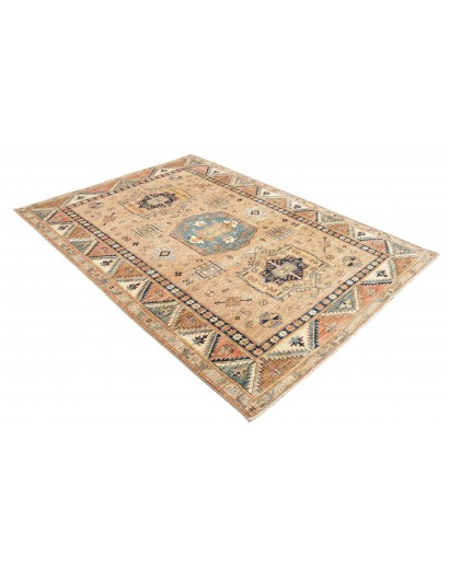 Tappeto Kazak Fine Pakistan marrone grigio 168x238