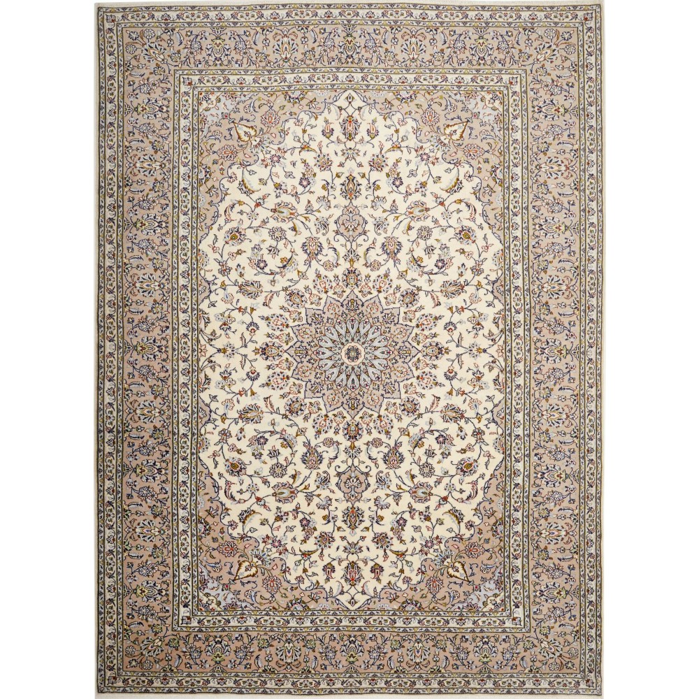 Tappeto Kashan Persia beige grigio 248x340 Tappeto Kashan Persia beige grigio 248x340