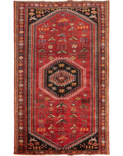 Tappeto Shiraz Persia marrone giallo 150x248