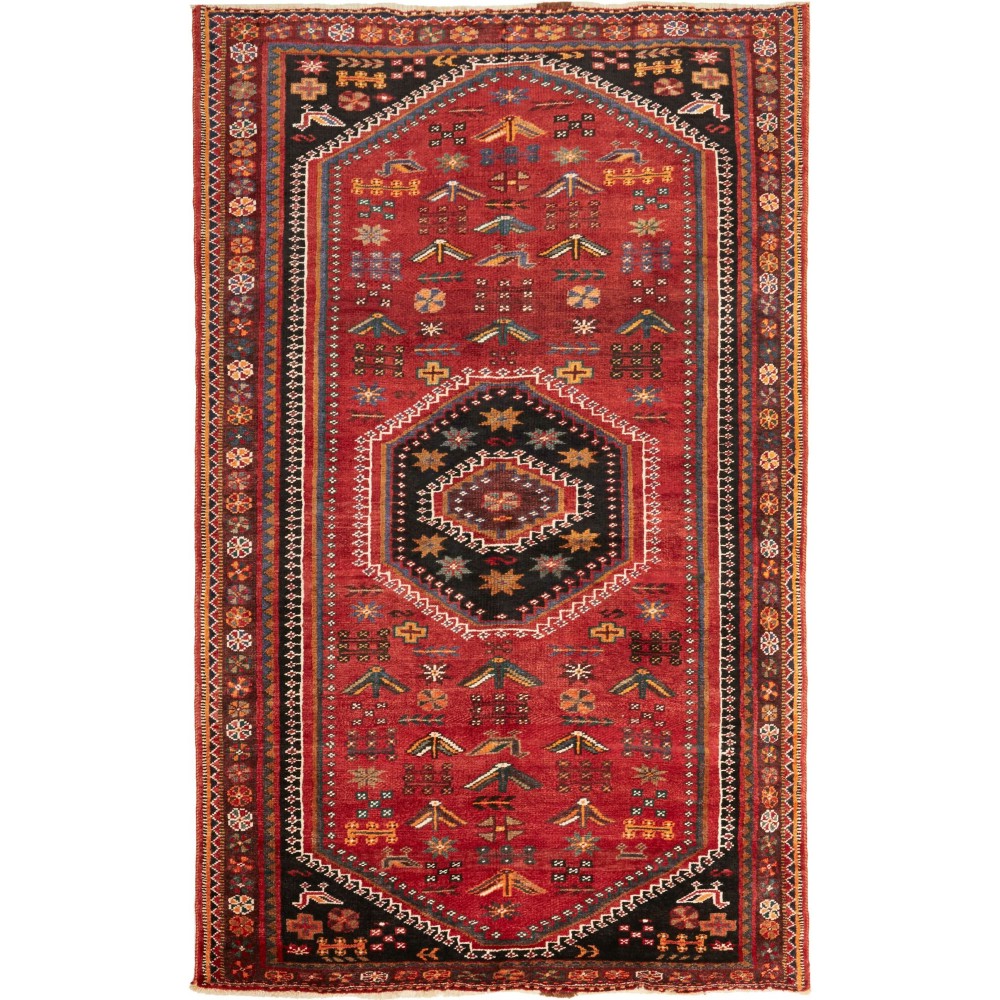Tappeto Shiraz Persia marrone giallo 150x248 Tappeto Shiraz Persia marrone giallo 150x248