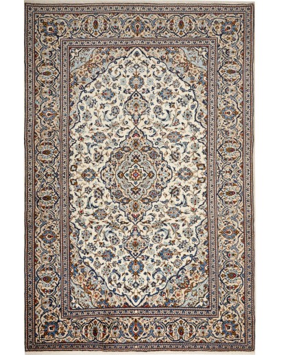 Tappeto Kashan Persia beige grigio 200x305