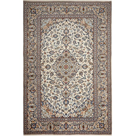 Tappeto Kashan Persia beige grigio 200x305